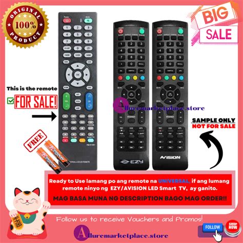 Ready to use Universal TV Remote for Ezy AVISION Smart TV .